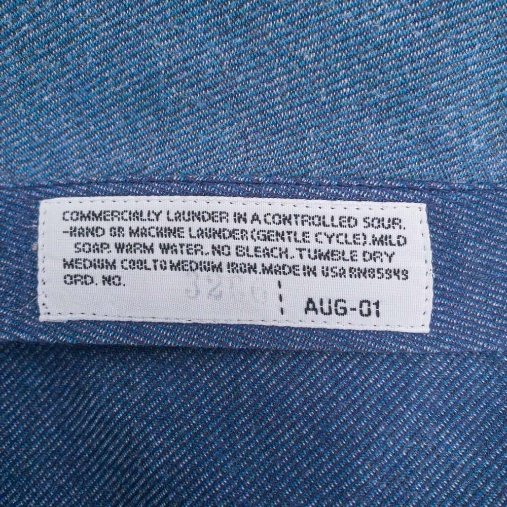 Tom James Royal Classic Hand Tailored Button Down Mens 2XL Blue Cotton Twill USA - Picture 8 of 13